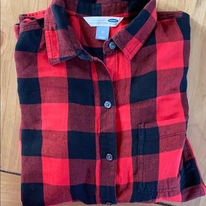 Old Navy buffalo check plaid button up, M